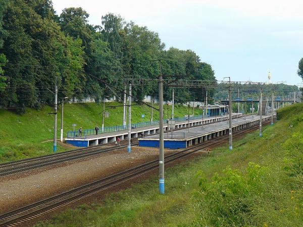 Линии железной дороги на станции "Мамонтовская"