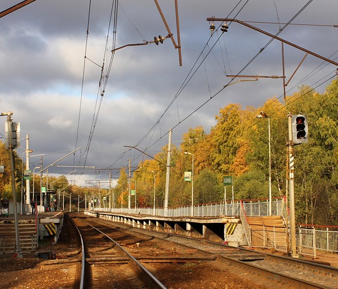Линии железной дороги около станции "Малиновка"