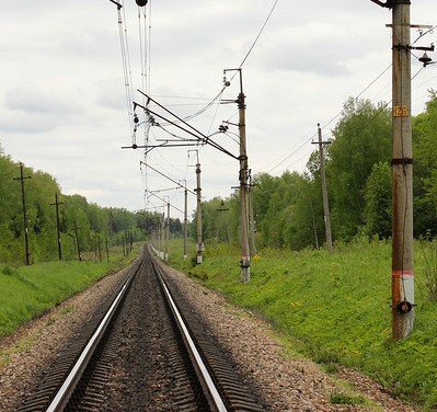 Железнодорожные пути возле платформы "Бухолово"