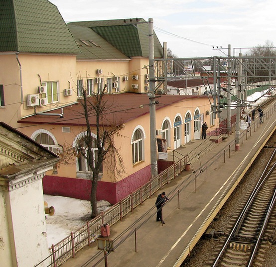 Здание вокзала на станции "Подсолнечная"