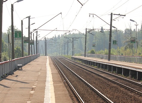 Линии железной дороги на станции "Ядрошино"