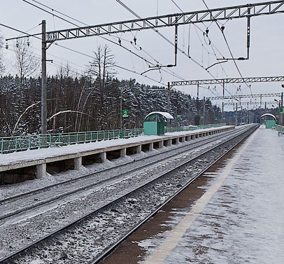 Линии железной дороги на станции "Чапаевка"