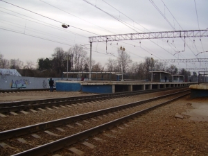 Линии железной дороги на станции "Тарасовская"