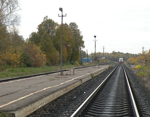Линии железной дороги около платформы "Пчеловодное" 