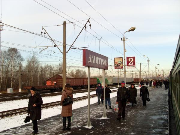Вторая платформа станции "Дмитров"
