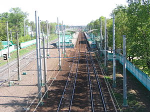 Линии железной дороги на остановочном пункте "Вешняки"