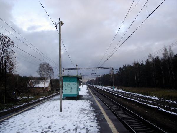 Станция "Вялки" в зимний период времени