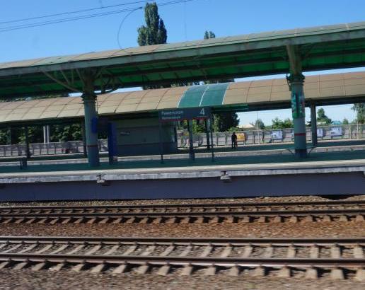 Линии железной дороги около станции "Раменское"