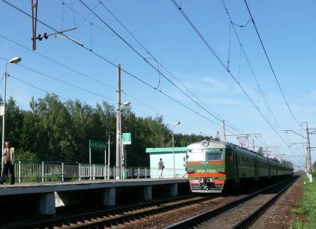 Электропоезд около платформы "Малые Вязёмы"