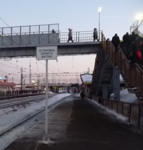 Пешеходный мост на станции "Петровско-Разумовское"