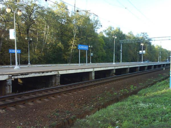 Платформа на станции "Клязьма"
