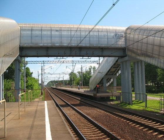 Пешеходный крытый мост на станции "Покровка" 