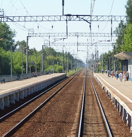 Линии железной дороги на станции "Правда"