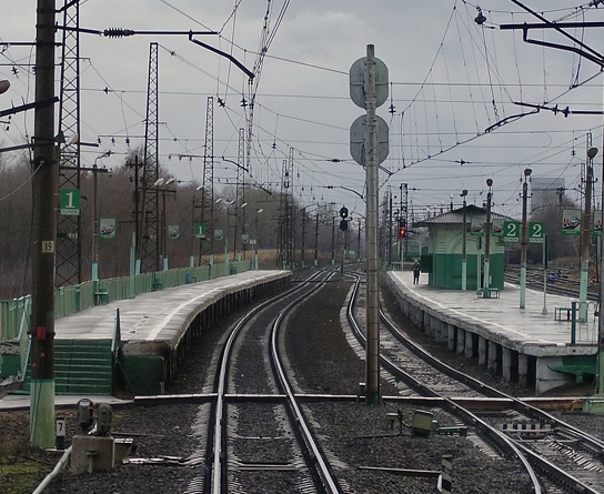 Железнодорожные пути на станции "Шиферная"