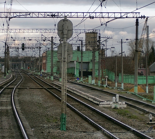 Путевое развитие около станции "Щурово"