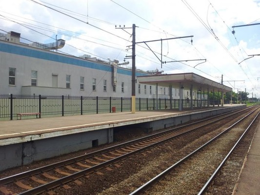 Линии железной дороги около платформы "Текстильщики"