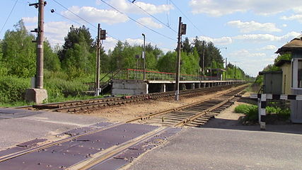 Переезд через железнодорожные пути на станции "Ковригино"