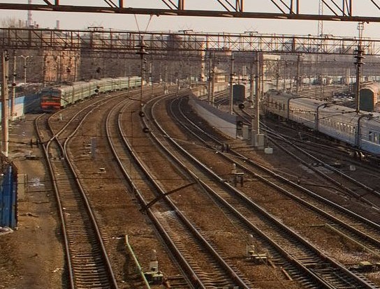 Линии железной дороги на станции "Москва-Товарная-Павелецкая"