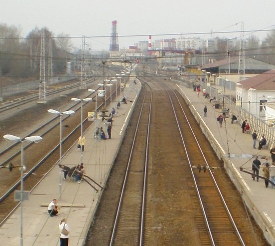 Линии железной дороги на станции "Павловский Посад"