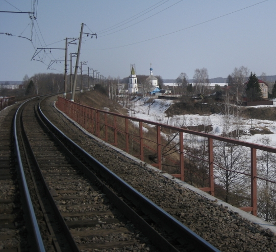 Линии железной дороги около станции "Колычево"