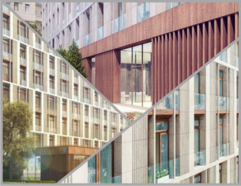 Проект представляет собой восьмиэтажное здание, в котором разместятся 67 апартаментов