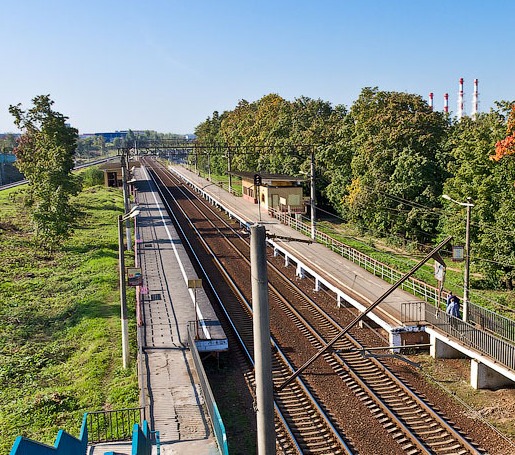 Линии железной дороги на станции "Покровская"
